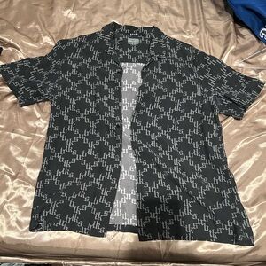 Men's Black Patterned KSUBI button up